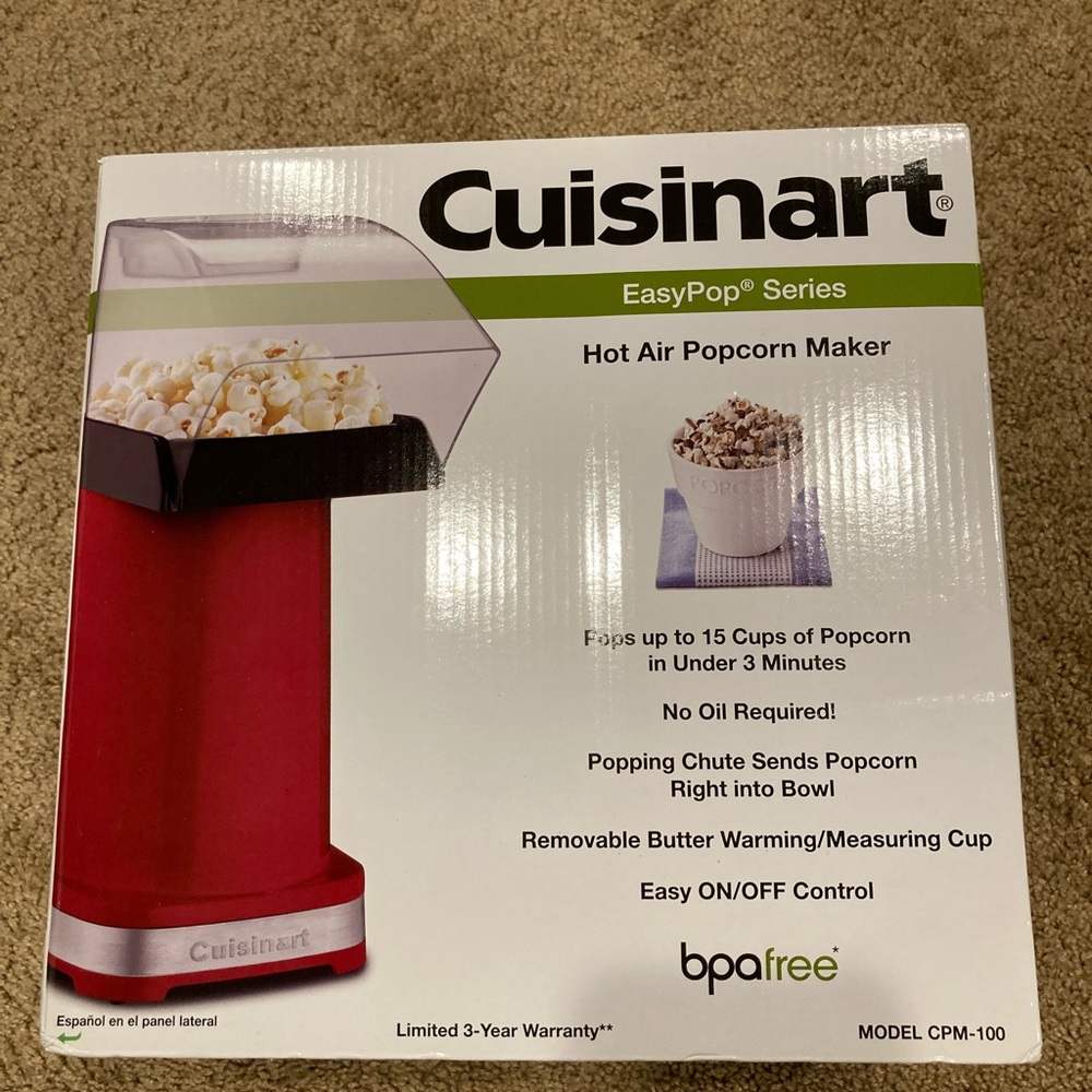 Cuisinart Red EasyPop Hot Air Popcorn Maker